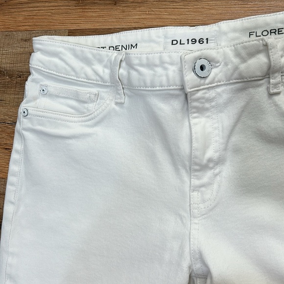 DL1961 WOMENS FLORENCE STRAIGHT ANKLE JEAN MID RISE WHITE Sz 30 - Picture 5 of 11